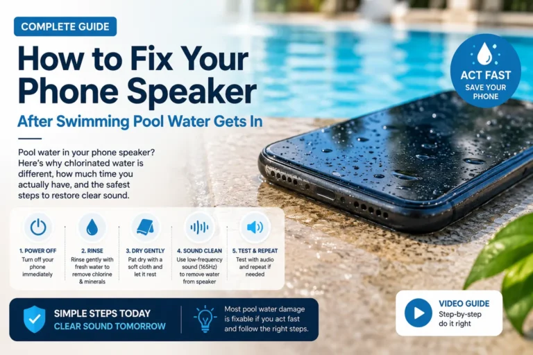 How to Fix Your Phone Speaker After Swimming Pool Water Gets In