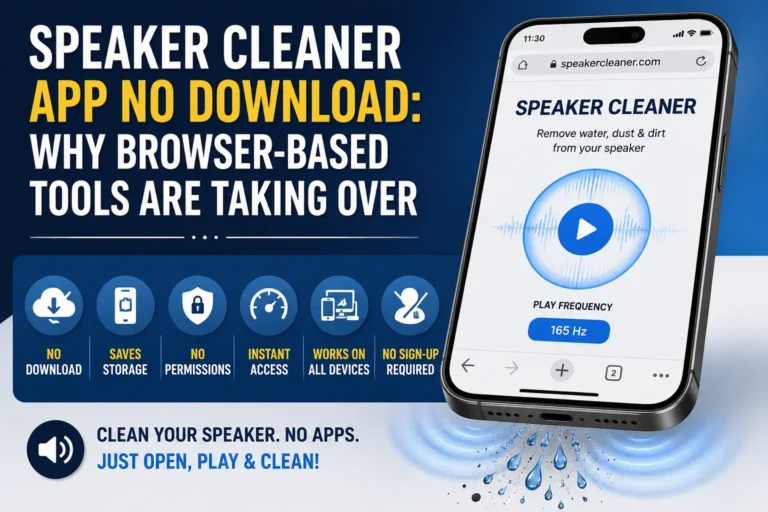 Speaker Cleaner App No Download: Why Browser-Based Tools Are Taking Over
