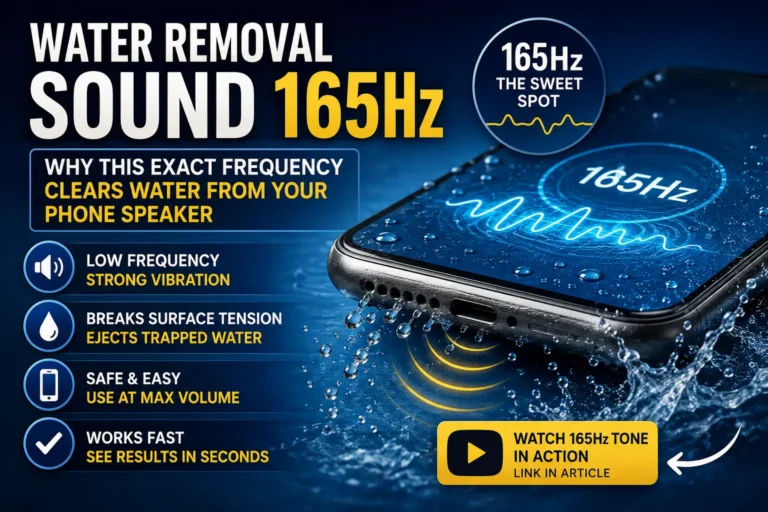 Water Removal Sound 165Hz: Why This Exact Frequency Clears Water From Your Phone Speaker