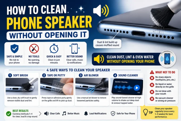 How to Clean Phone Speaker Without Opening It