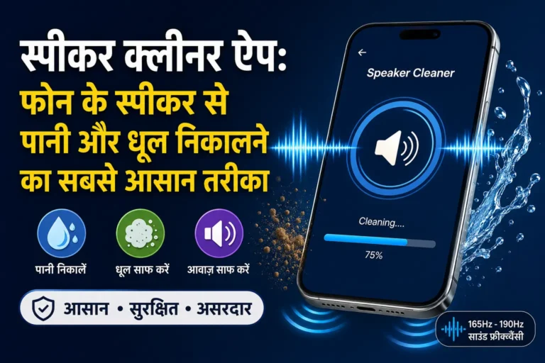 स्पीकर क्लीनर ऐप: फोन के स्पीकर से पानी और धूल निकालने का सबसे आसान तरीका