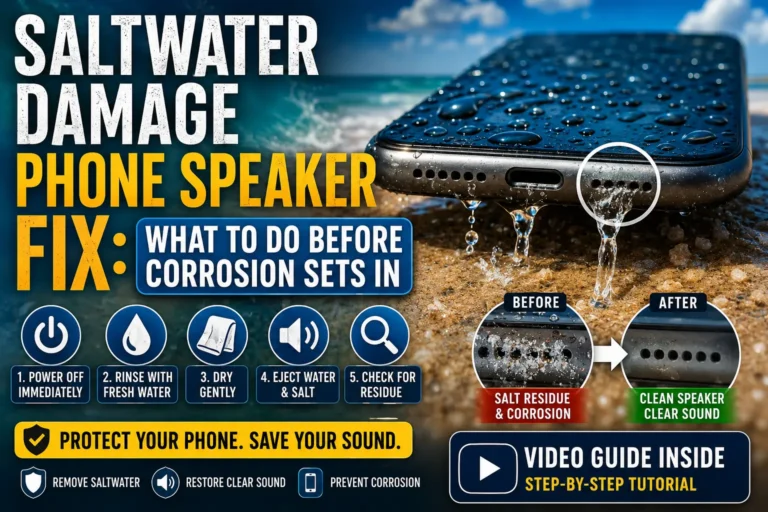 Saltwater Damage Phone Speaker Fix: What to Do Before Corrosion Sets In